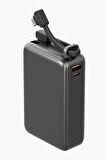 ComPac Ultra67 20.000 mAh 2 Adet 67W Type-C ve 18W USB Ekstra 100W Kablolu Hızlı Şarj Powerbank
