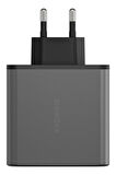 AmpCharge GaN100 2 Adet 100W Type-C ve 1 Adet 35W Type-C Çıkışlı Hızlı Şarj Aleti - Koyu Gri