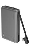 MagPac Pro Plus 10.000 mAh  20W Type-C 20W Type-C Kablo ve 15W Kablosuz Şarj Hızlı Şarj Magsafe Powerbank