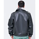 CAT3A Deri Pilot montu Kül Siyahı  YC