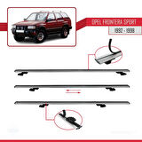 Opel Frontera Sport 1992-1998 Arası ile Uyumlu BASIC Model Ara Atkı Tavan Barı Gri 2 Adet