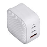 Uniq Verge Pro GaN66 65W PD Hızlı Şarj Aleti - Beyaz