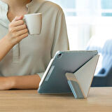 Uniq Camden iPad 2022 10.9 (10.Nesil) Katlanabilir Tablet Kılıfı - Gri