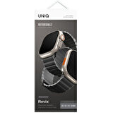 Uniq Revix Premium Reversible Watch 42/44/45/46/49mm Manyetik Kordon - Siyah-Gri