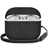 Uniq Lyden DS AirPods 4 (4.Nesil) Deri Kılıf - Siyah