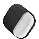 Uniq Nexo AirPods 4 (4.Nesil) Silikon Kılıf - Siyah