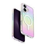 Uniq Iridescia iPhone 16 MagSafe Rainbow Kılıf - Şeffaf