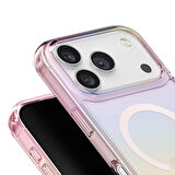 Uniq Iridescia iPhone 17 Pro MagSafe Rainbow Kılıf - Pembe