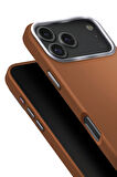 Uniq Lyden Apple iPhone 17 Pro MagSafe Deri Kılıf - Karamel