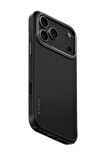 Uniq Apple Uyumlu iPhone 17 Pro Max Keva Karbon MagSafe Kapak - Siyah