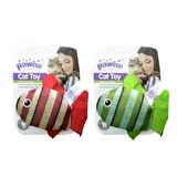Pawise Kedi Oyuncağı Striped Cat Toy Balık 1 Adet
