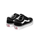 SİYAH Erkek Çocuk - Genç Keten Ayakkabı VVHE6BT VANS OLD SKOOL V BLACK/TRUE WHITE 27-30