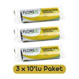 Florex Endüstriyel Battal Boy Çöp Torbası 72x95 Cm 10'lu Rulo Siyah 3 Rulo (30 Adet)