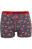 Erkek Çocuk Beyaz 6lı Pamuklu Desenli Boxer