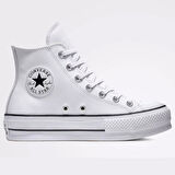 Converse CHUCK TAYLOR ALL STAR LEATHER PLATFORM Beyaz Sneaker 561676C-102