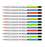 Caligraphy Desenli Silgili Yuvarlak HB Kurşun Kalem - 12 Adet