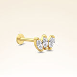 0,15 Karat Pırlanta Taşlı Tragus Piercing