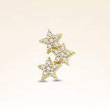 0,08 Karat Pırlanta Taşlı Yıldız Piercing