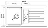 GRANİT EVİYE P005 TROYA 100 SİYAH (100 X 50)