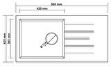 GRANİT EVİYE P012 EFES 100 SİYAH (100 X 50)