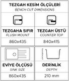 GRANİT EVİYE P012 EFES 100 SİYAH (100 X 50)