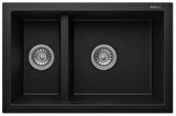 GRANİT EVİYE P018 PERGAMON SİYAH (70 X 46)