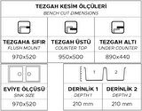 GRANİT EVİYE P019 NEMRUT 97 SİYAH (97 X 52)