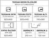 GRANİT EVİYE P023 KNIDOS ANTRASİT (82,5 X 46)
