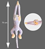 Peluş Maymun, Elleri Yapışabilen Uyku ve Oyun Arkadaşı -70 cm 