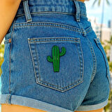 Kaktüs Şekilli Mine Boyalı El Yapımı Broş Yaka İğnesi