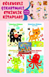 2 Yaş ve Üzeri Çıkartma Kitabım Seti (4 Kitap)- 108 Çıkartmalı