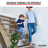 Stepmat Kaymaz Tabanlı ve Yıkanabilir Merdiven Basamak Halısı
