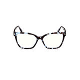 Tom Ford Tf 5812 055 53 Kadın Kelebek Kırçıllı Mavi Kemik Mavi Işık Korumalı Gözlük