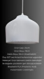 Geminy Beyaz Mesh dokulu avize, Pinterest Tarzı Özel Tasarım Tekli Sarkıt Avize (Bioplastik) E27
