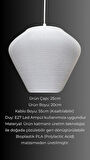 Asterion Beyaz Mesh dokulu avize, Pinterest Tarzı Özel Tasarım Tekli Sarkıt Avize (Bioplastik) E27