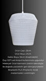 Pegasi Beyaz Mesh dokulu avize, Pinterest Tarzı Özel Tasarım Tekli Sarkıt Avize (Bioplastik) E27
