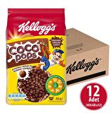 Kellogg's Coco Pops Topları 450 gr x 12 Adet, Lif, Demir Ve 7 Vitamin İçerir