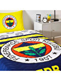 Taç Lisanslı Fenerbahçe Tek Kişilik Strıpe Yatak Örtüsü Seti