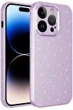 Apple iPhone 14 Pro Kılıf Kamera Korumalı Simli Parıltılı Lüks