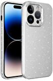 Apple iPhone 14 Pro Kılıf Kamera Korumalı Simli Parıltılı Lüks
