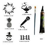 Hayalperest Modeller Tüp Kına ve Fırça hediyeli Tattoo Geçici Dövme Seti