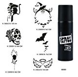 Sıradışı Hayatlar Spray Tattoo Geçici Dövme Seti Dark Sprey Dövme Kiti