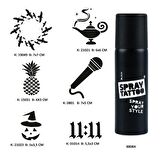 Hayalperest Modeller Spray Tattoo Geçici Dövme Seti Dark Sprey Dövme Kiti