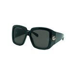 Gucci GG 1402S 001 55 Kadın Kare Siyah Kemik Güneş Gözlüğü