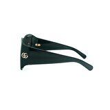 Gucci GG 1402S 001 55 Kadın Kare Siyah Kemik Güneş Gözlüğü