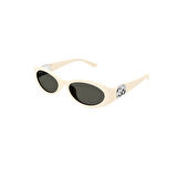 Gucci GG 1662SA 004 56 Kadın Oval Beyaz Kemik Güneş Gözlüğü