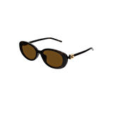 Gucci GG 1684SA 004 55 Kadın Oval Kırçıllı Kahverengi Kemik Güneş Gözlüğü