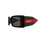 Gucci GG 1860S 001 52 Kadın Dikdörtgen Siyah Kemik Güneş Gözlüğü