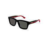Gucci GG 1869S 001 53 Unisex Kare Siyah Kemik Güneş Gözlüğü