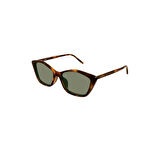 Saint Laurent SL 775 003 57 Kadın Geometrik Kırçıllı Kahverengi Kemik Güneş Gözlüğü